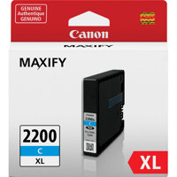 

Canon 2 Pack PGI-2200 XL Cyan Pigment Ink Tank for Canon IB4020, MB5020, MB5320 Printers, 1500 Pages Yield