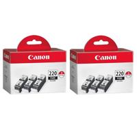 

Canon 2 Pack Combo Triple Pack of PGI-220BK Black Ink Tanks for Pixma Inkjet Printers
