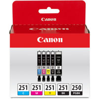 

Canon PGI-250 Black & CLI-251 Color Ink 5 Color Value Pack for PIXMA Printers