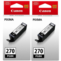 

Canon 2 Pack PGI-270 Pigment Black Ink Tank - 15.4ml