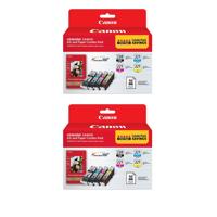 

Canon 2 Pack Combo Pack, PGI-220 Black / CLI-221 CMY with PP-201 4x6" Glossy Inkjet Photo Paper , 50 Sheets