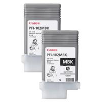 

Canon 2x PFI-102MBK Pigment Matte Black Ink Tank for the imagePROGRAF iPF500/600/700 Inkjet Printers, 130 ml.