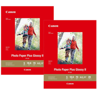 

Canon 2 Pack PP-301 Photo Paper Plus Glossy II Inkjet Paper, 10.6 mil, 265 gsm, 8.5x11", 20 Sheet Pack