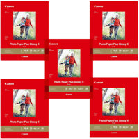 

Canon 5 Pack PP-301 Photo Paper Plus Glossy II Inkjet Paper, 10.6 mil, 265 gsm, 8.5x11", 20 Sheet Pack