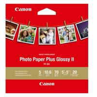 

Canon Photo Paper Plus II Glossy Surface Gloss Inkjet Photo Paper, 10.6 mil, 264gsm, 5x5" Sheets, 20 Sheets