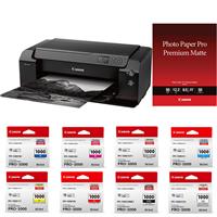 Canon imagePROGRAF PRO-1000 17" Pro Inkjet Photo Printer - With Canon PFI-1000 LUCIA P RO inks/Matte Black/Cyan/Magenta/Yel