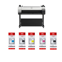 

Canon imagePROGRAF TA-30 5-Color 36" Large Format Printer - With Ink Bundle Canon PFI-030 Pigment Matte Black Ink Tank, 55ml / PFI-030BK Black / PFI-030 Cyan / PFI-030 Magenta / PFI-030 Yellow