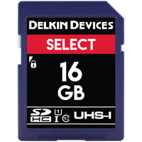 

Delkin Devices Select 16GB UHS-I Class 10 U1 V10 SDHC 163x Memory Card