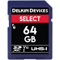

Delkin Devices Select 64GB UHS-I Class 10 U1 V10 SDXC 266x Memory Card