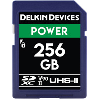 

Delkin Devices Power 256GB UHS-II U3/V90 SDXC Memory Card, 300MB/s Read, 250MB/s Write
