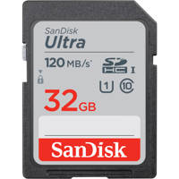 

SanDisk 32GB Ultra UHS-I Class 10 U1 SDHC Memory Card, 120MB/s Read, 10MB/s Write