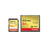 

SanDisk 64GB Extreme Compact Flash Memory Card - Bundle With SanDisk Extreme 64GB UHS-I Class 10 U3 SDXC Memory Card