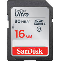 

SanDisk 16GB Ultra UHS-1 SDHC Memory Card - Class 10, 80MB/s Read Speed