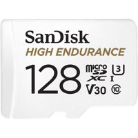 

SanDisk 128GB High Endurance UHS-I microSDXC Memory Card with SD Adapter, 100MB/s Read, 60MB/s Write