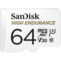 

SanDisk 64GB High Endurance UHS-I microSDXC Memory Card with SD Adapter, 100MB/s Read, 60MB/s Write