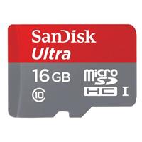 

SanDisk 16GB Ultra microSDHC UHS-I Class 10 Memory Card, 80MB/s, with SD Adapter
