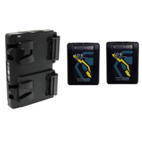 

IDX 2x IMICRO-150 Compact 145Wh Lithium-Ion Battery, Bundle with IDX A-Vmicro2 Micro 2-Channel Hot Swap V-Mount Adapter Plate