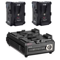 

IDX IPL-98 PowerLink 96Wh Stackable Li-Ion V-Mount Battery, 2-Pack with Dual Charger