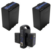 

IDX SB-U98 14.4V 96Wh Lithium-Ion Battery for Sony BP-U Mount Cameras, 2-Pack with Dual Charger
