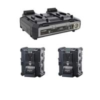 

IDX 2-Channel Simultaneous Quick Charger with 100W DC Output - With 2 Pack IDX IPL-98 PowerLinking 96Wh Stackable Li-Ion V-Mount Battery, D-Tap & USB Port