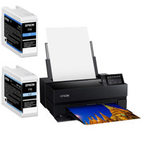 

Epson SureColor P700 13" Wide Format Wireless Inkjet Photo Printer - With T770 UltraChrome PRO10 Cyan Ink Cartridge, T770 UltraChrome PRO10 Light Cyan Ink Cartridge