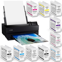 

Epson SureColor P900 17" Wide Format Wireless Inkjet Photo Printer - Bundle With Ink Cartridges PRO10 50ml /Black/Cyan/Vivid Magenta/Yellow/Light Cyan/Light Magenta/Gray/Matte Black/Light Gray/Violet