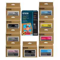 

Epson T760 Ultrachrome HD Ink Cartridge Complete Set SureColor P600 Inkjet Printer, 25.9ml Capacity, INKS Consists of HD Photo Black, HD Cyan, HD Vivid Magenta, HD Yellow , HD Light Cyan, HD Vivid Light Magenta, HD Lighy Black, HD Matte Black, Light-Light