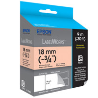 

Epson LabelWorks LC-5DBF9 Fluorescent LC Tape Cartridge, 3/4" Black on Orange