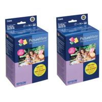 

Epson 2x T5846 PictureMate-200 Glossy Print Pack, Ink & Paper for 150 4x6" Glossy Prints with the PictureMate Pal, Snap, & Flash Printers