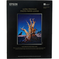 

Epson Ultra Premium Luster Photo, Resin Coated Inkjet Paper, 10 mil., 8.5x11", 50 Sheets