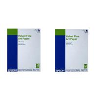 

Epson 2x Velvet Fine Art Inkjet Paper, 100% Cotton Rag, 19 mil., 260gsm, 8.5x11", 20 Sheets