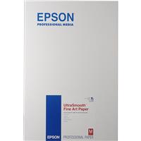Epson Ultra Smooth Flat Matte, Fine Art Inkjet Paper, Archival Natural White Surface, 18mil., 325 gsm, 13x19", 25 Sheets
