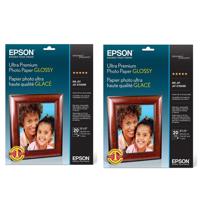 

Epson 2x Ultra Premium Glossy Inkjet Photo Paper, 11.8 mil., 8x10", 20 Sheet Pack