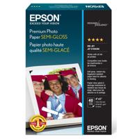 

Epson Premium Semi-Gloss Photo Inkjet Paper, 10 mil., 4x6", 40 Sheets