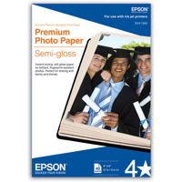 

Epson 2x Premium Semi-Gloss Photo Inkjet Paper, 10 mil., 4x6", 40 Sheets