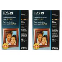 

Epson 2 Pack Ultra Premium Glossy Inkjet Photo Paper, 11.8 mil., 4x6", 100 Sheet Pack