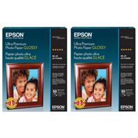 

Epson 2x Ultra Premium Glossy, Heavy Weight Inkjet Photo Paper, 11.8 mil., 8.5x11", 50 Sheets.