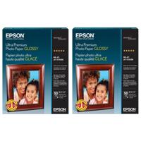 

Epson 2x Ultra Premium Glossy, Heavy Weight Inkjet Photo Paper, 11.8 mil., 8.5x11", 50 Sheets.