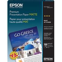 

Epson Premium Presentation Matte Heavy Weight Inkjet Paper, 8.5x11", 100 Sheets,