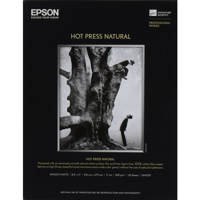 

Epson Hot Press Natural Fine Art Smooth Matte Cotton Rag Inkjet Paper, 17 mil., 330 g/m2, 8.5x11", 25 Sheets