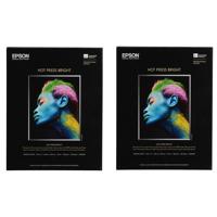 

Epson Hot Press Bright Fine Art Smooth Matte Cotton Rag Inkjet Paper, 17 mil., 330 g/m2, 8.5x11" - 2x 25-Sheet Packs (50 Sheet Total)