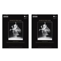 

Epson 2 Pack Exhibition Fine Art Fiber Glossy Inkjet Paper, 13 mil., 325gsm, 8.5x11", 25 Sheets