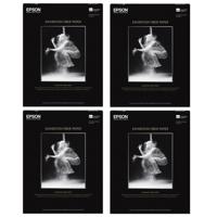 

Epson 4 Pack Exhibition Fine Art Fiber Glossy Inkjet Paper, 13 mil., 325gsm, 8.5x11", 25 Sheets