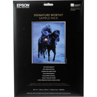 

Epson 8.5x11" Sample Pack of Signature Worthy Papers, 2 Sheets each of 7 Different Papers, Total 14 Sheets