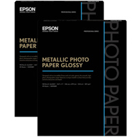 

Epson 2 Pack 8.5x11" Metallic Glossy Photo Paper, 25 Sheets