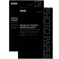 

Epson 2 Pack 13x19" Metallic Glossy Photo Paper, 25 Sheets