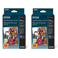 

Epson 2 Pack 4x6" Value Glossy Photo Paper for Inkjet and Supertank Printers, 186 gm2, 100 Sheets