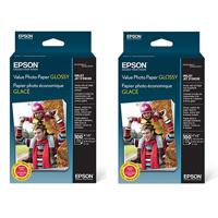 

Epson 2 Pack 4x6" Value Glossy Photo Paper for Inkjet and Supertank Printers, 186 gm2, 100 Sheets