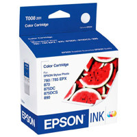 

Epson Color Ink Cartridge for the Stylus Photo 780, 785EPX, 825, 870, 875DCS & 890 Inkjet Printers.