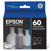 

Epson T060 DURABrite Black Ink Cartridges, Dual Pack